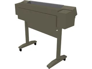 HP 750c Plotter 3D Model preview