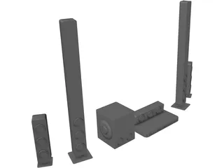 Goldleaf RX3 Speakers 3D Model preview