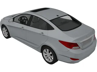 Hyundai Verna (2011) 3D Model preview