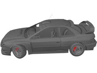 Subaru Impreza [Tuned] 3D Model preview
