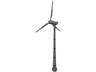 Wind Turbine 3D Model preview