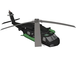 Helicopter Concept 3D Model preview