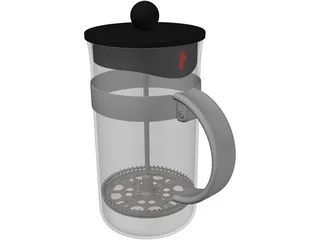 French Press 3D Model preview
