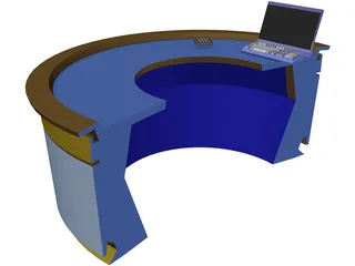 News Desk 3D Model preview