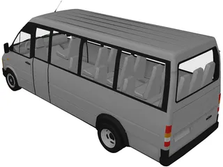 Volkswagen LTM Bus 3D Model preview