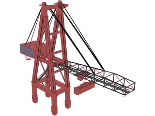 STS Port Crane 3D Model preview