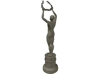 Award Statue 3D Model preview