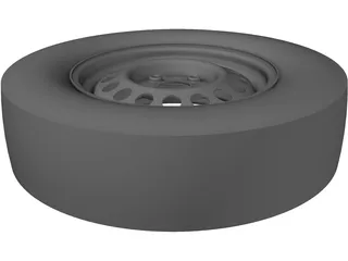 Steel Rim 14 Inch 3D Model preview