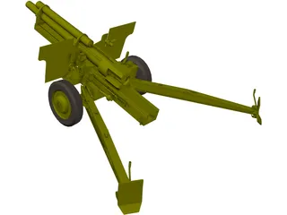 Canadian Howitzer 105mm 3D Model preview