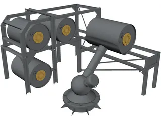 Depth Charge Launcher 3D Model preview
