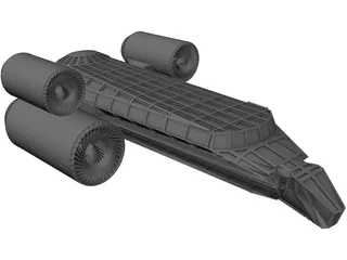Spaceship Cargo 3D Model preview