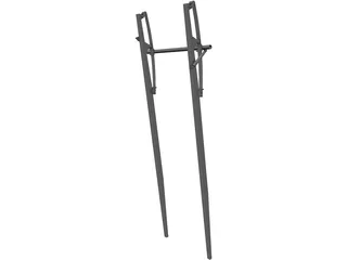 Leaf Springs Rear Suspension 3D Model preview