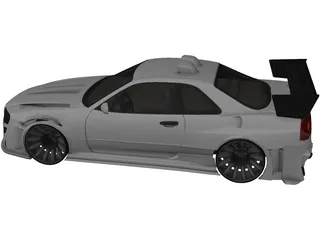 Nissan Skyline [Tuned] 3D Model preview