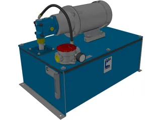 Hydraulic Power Pack 3D Model preview