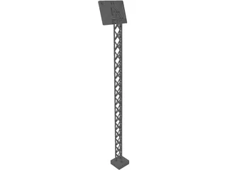 Stadium Light 3D Model preview