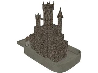 Gothic Castle 3D Model preview