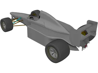 Sauber F1 Car 3D Model preview