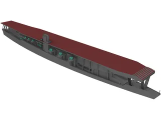 Akagi Aircraft Carrier 3D Model preview