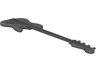 Bass Guitar Four String 3D Model preview
