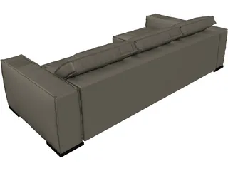 Baxter Budapest Sofa 3D Model preview
