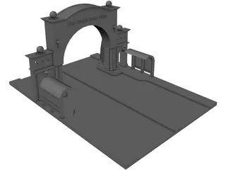 Welcome Arch Town Entry 3D Model preview