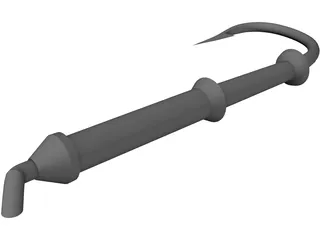 Fishing Fly, Hook and Feathers 3D Model preview