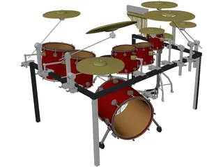 Drum Set 3D Model preview