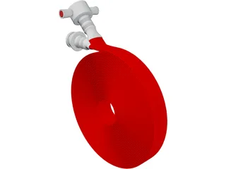 Fire Doubled Hose 3D Model preview