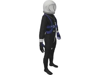 Astronaut Mercury Project 3D Model preview