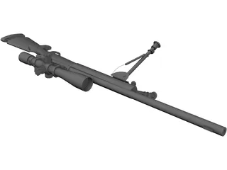 M24 Sniper Rifle 3D Model preview