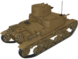 Fiat M11/39 3D Model preview