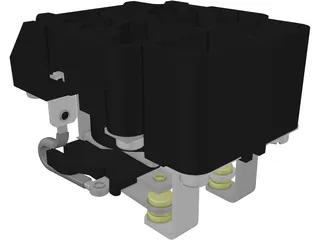 Schneider Power Relay DPDT 199AX-15 3D Model preview