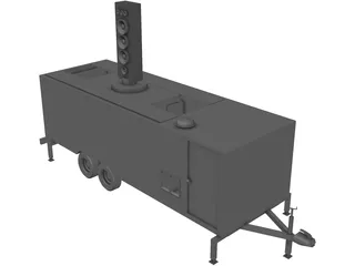 Trailer Speaker 3D Model preview