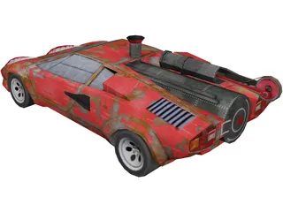 Lamborghini Countach War 3D Model preview