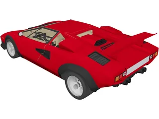 Lamborghini Countach LP500 3D Model preview