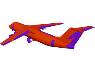 British Aerospace BAe 146 3D Model preview