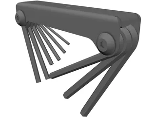 Hex Allen Tool 3D Model preview