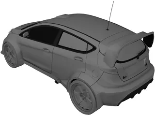 Ford Fiesta Ken Block 3D Model preview