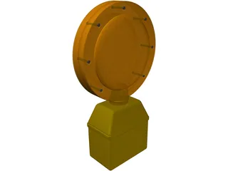 Caution Light 3D Model preview