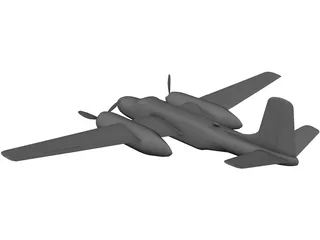 Douglas A-26 Invader 3D Model preview