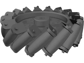 Mecanum Wheel 3D Model preview