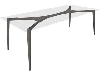 Table Airy Retro 3D Model preview
