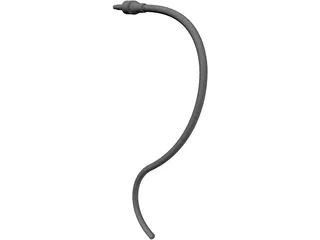 Audio Quarter Inch Jack 3D Model preview