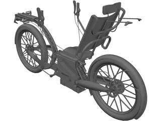Recumbent Electric Bicycle 3D Model preview