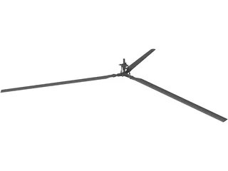 Helicopter Rotor 3D Model preview