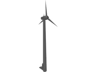Wind Turbine 3D Model preview