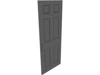Door and Handle 3D Model preview