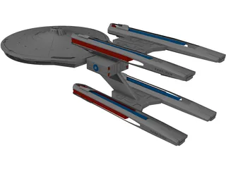 USS Stargazer 3D Model preview