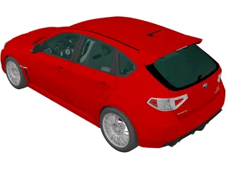 Subaru Impreza WRX STi (2008) 3D Model preview