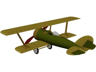 Heinrich Pursuit Fighter 3D Model preview